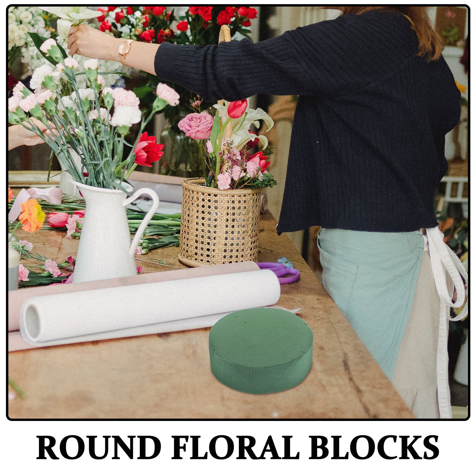 6Pcs Round Floral Foam Blocks  - Wedding Floral Supply 리뷰 및 가격