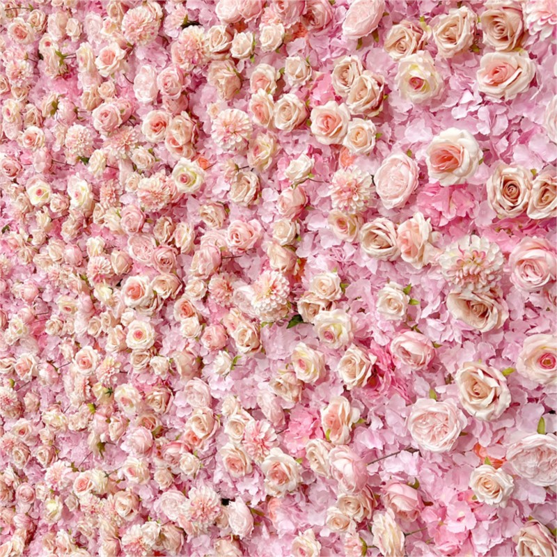 Uflower Pink Rose Hydrangea Cl - Wedding Backdrop Curtain 리뷰 및 가격