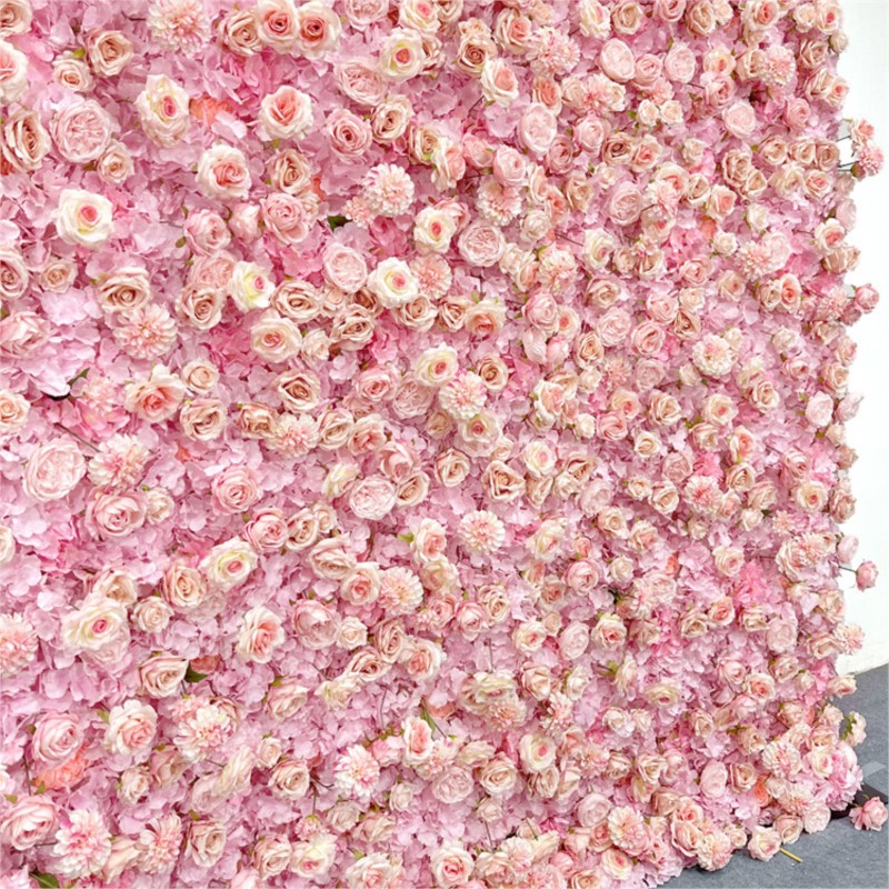 Uflower Pink Rose Hydrangea Cl - Wedding Backdrop Curtain 리뷰 및 가격