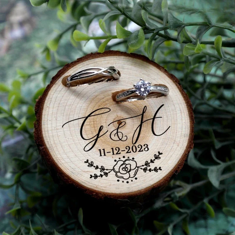 1PCS Free Custom Tree Wooden S - Ring Bearer Pillow 리뷰 및 가격