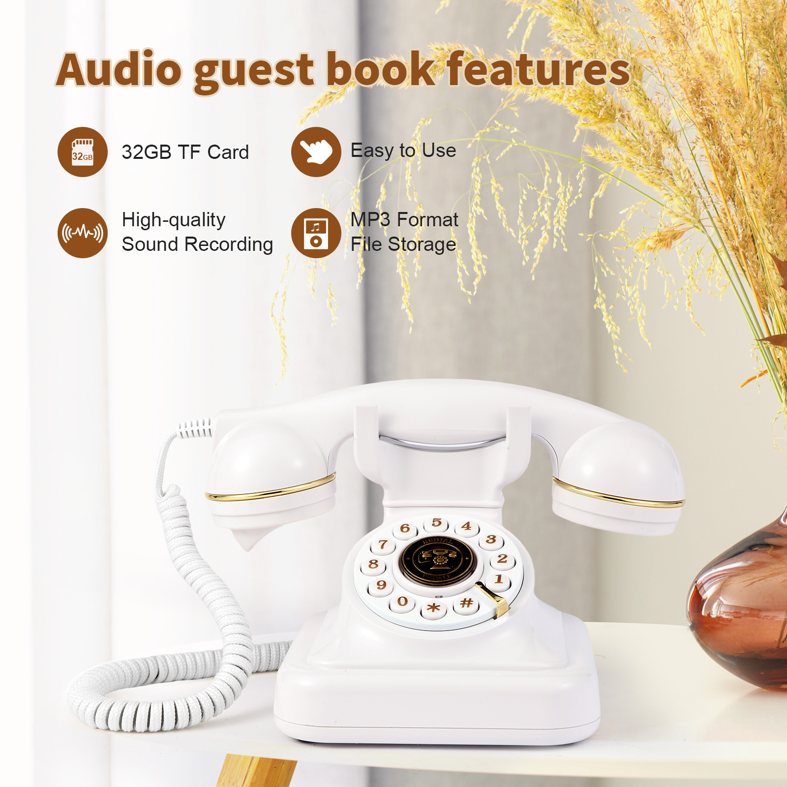 Audio message book phone weddi - Personalized Guest Book 리뷰 및 가격