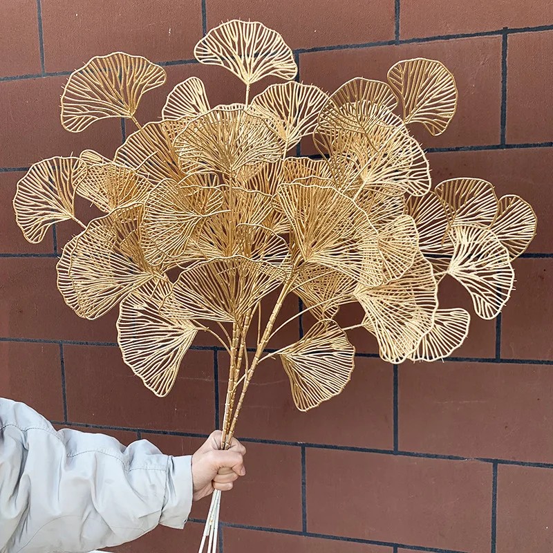 5PC Artificial Gold Ginkgo Euc - Wedding Arch Flower 리뷰 및 가격
