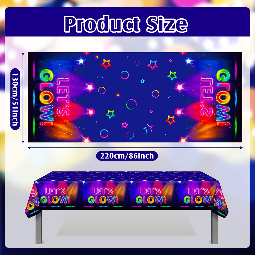Glow Party Tablecloth Napkins  - Confetti Balloon Set 리뷰 및 가격