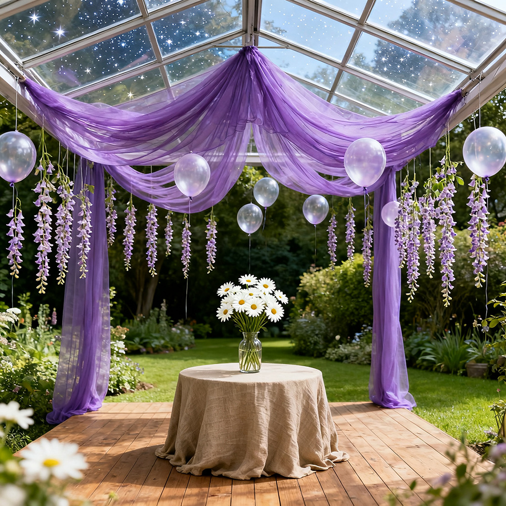 Extra Long Semi Transparent Tu - Wedding Backdrop Curtain 리뷰 및 가격