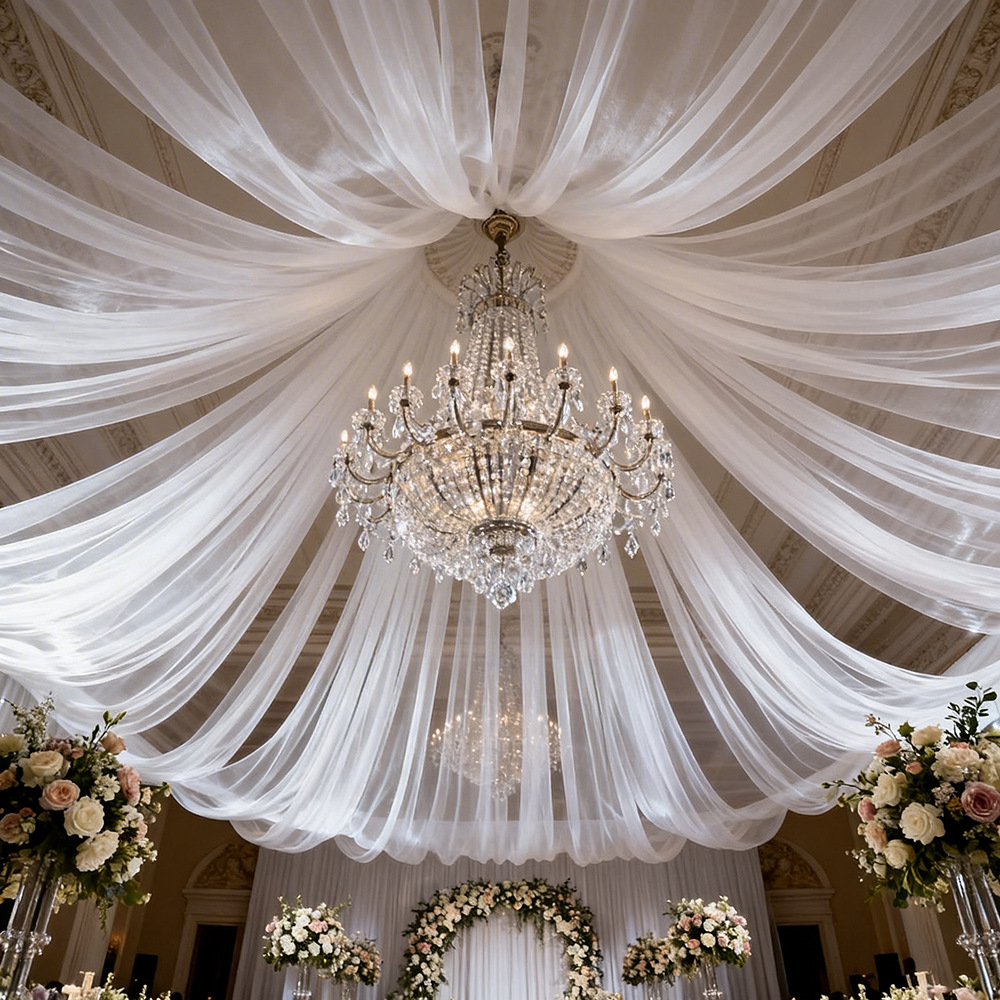 Extra Long Semi Transparent Tu - Wedding Backdrop Curtain 리뷰 및 가격