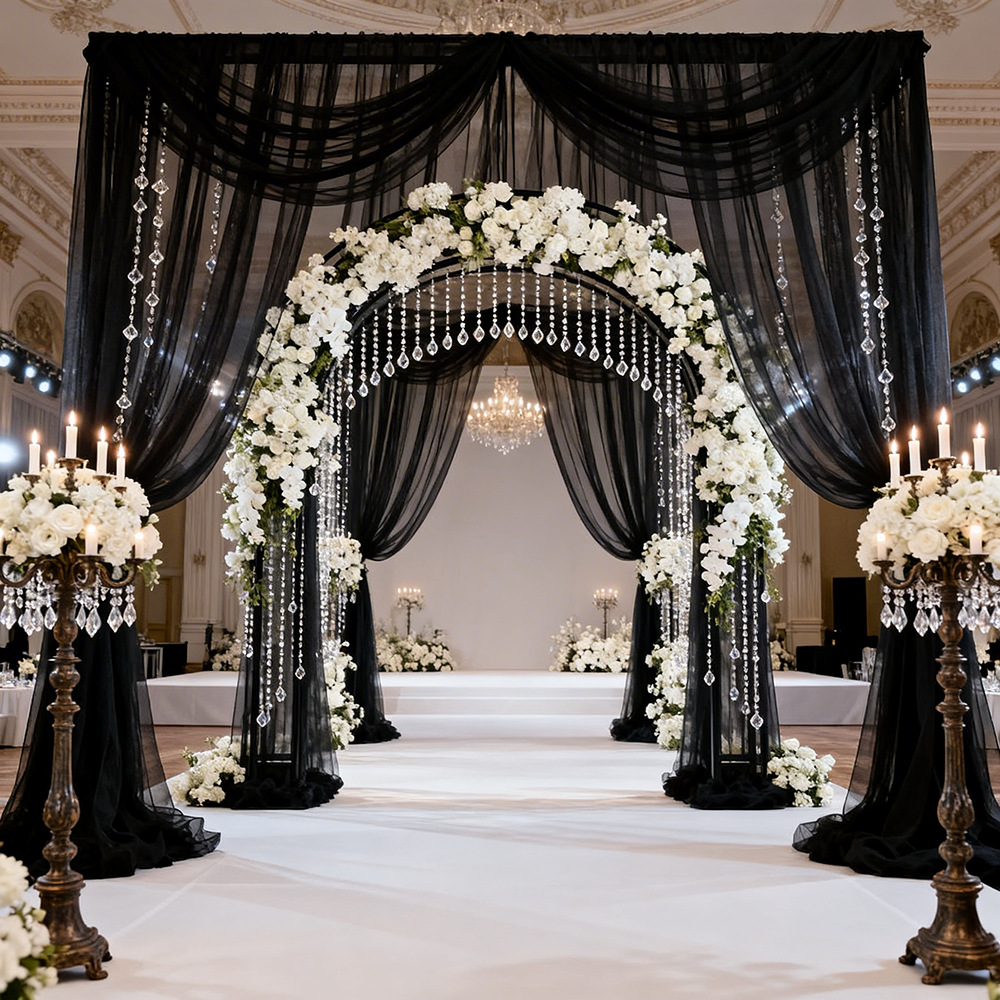 Extra Long Semi Transparent Tu - Wedding Backdrop Curtain 리뷰 및 가격