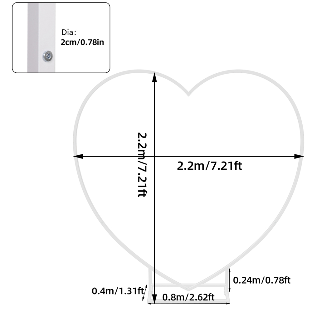 White Heart Shape Balloon Arch - Confetti Balloon Set 리뷰 및 가격