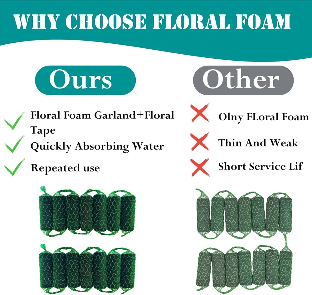 14Pcs 9.2Ft Floral Foam Garlan - Wedding Arch Flower 리뷰 및 가격