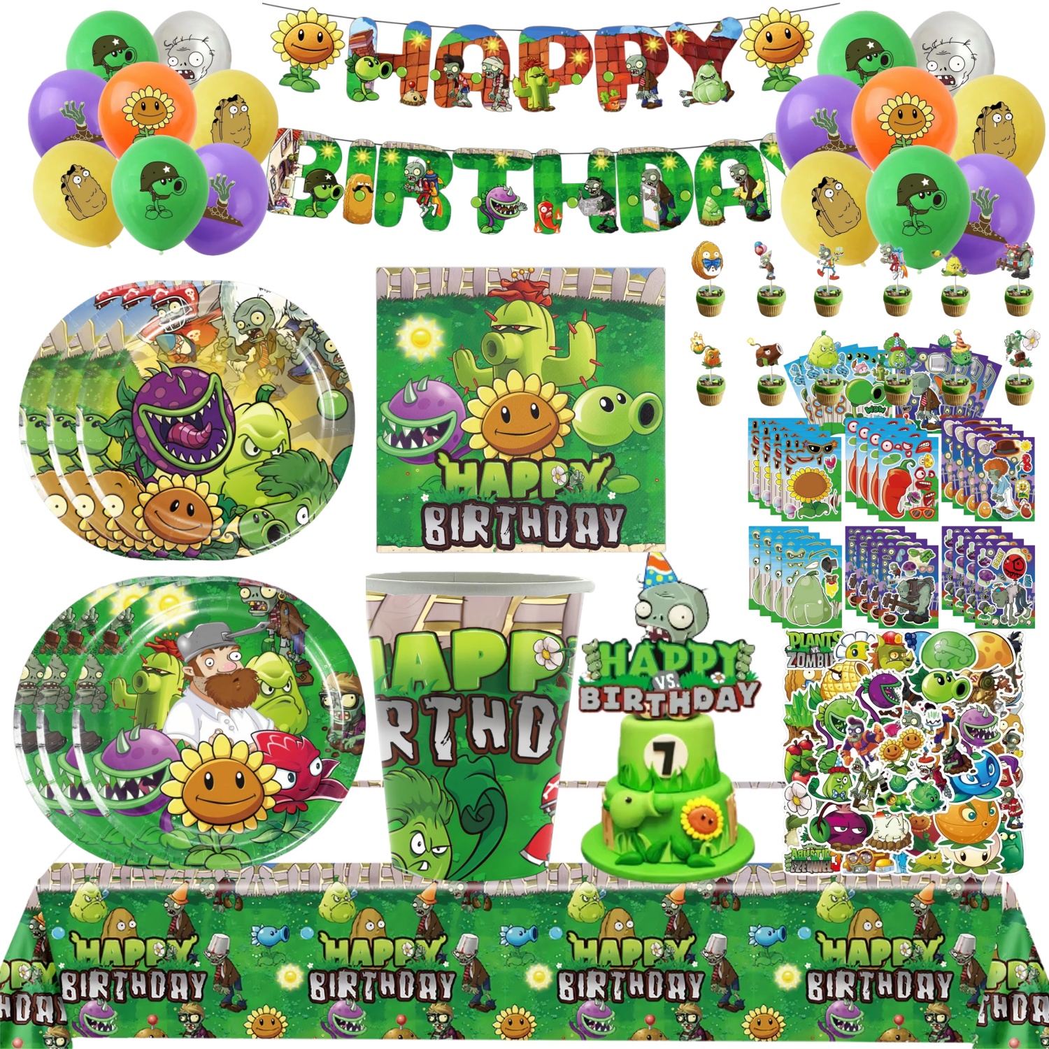 Cartoon Plants vs. Zombies Foi - Confetti Balloon Set 리뷰 및 가격